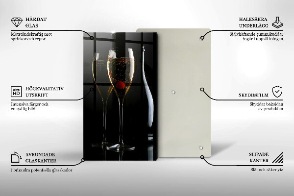 De vidrio templado Copas de champán