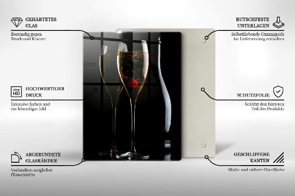 De vidrio templado Copas de champán