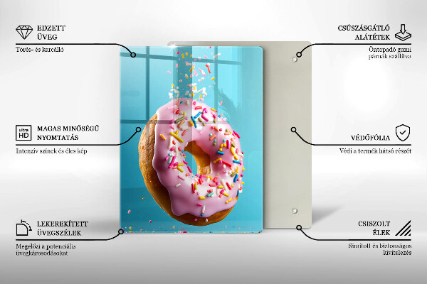 De vidrio templado rosquilla