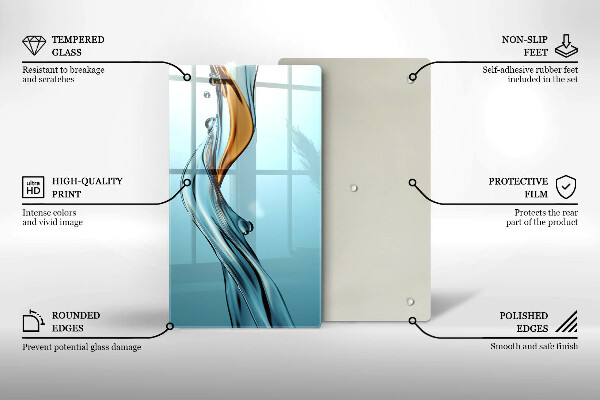 De vidrio templado Chorro de agua