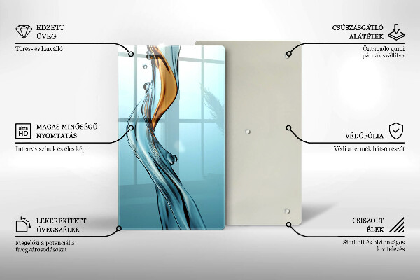 De vidrio templado Chorro de agua