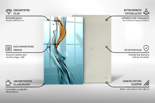 De vidrio templado Chorro de agua