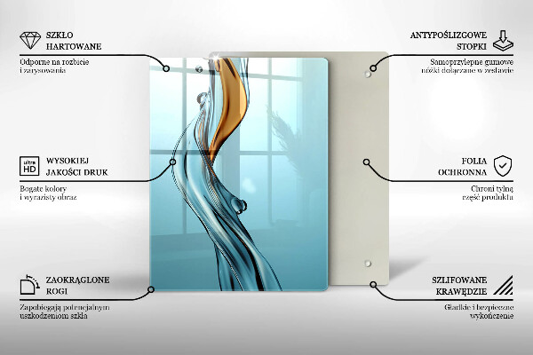 De vidrio templado Chorro de agua