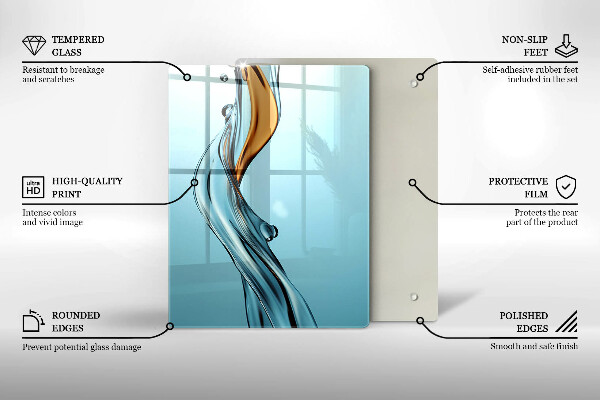 De vidrio templado Chorro de agua