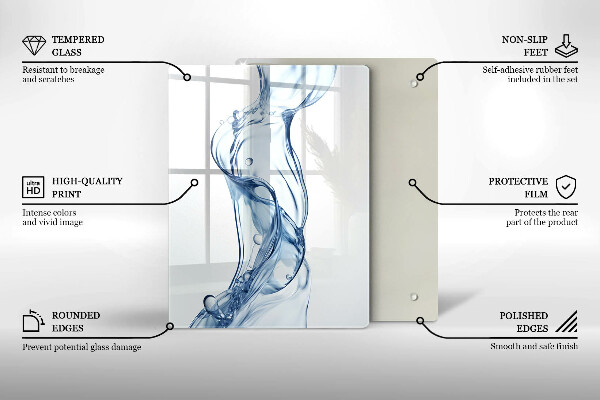 De vidrio templado Agua limpia