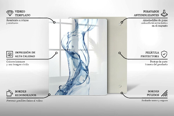 De vidrio templado Agua limpia