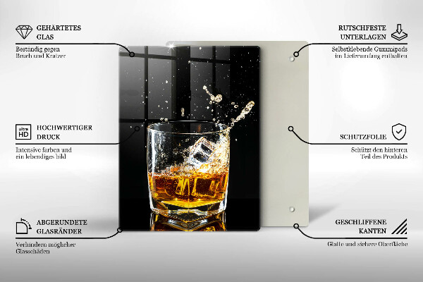 De vidrio templado Un vaso de whisky