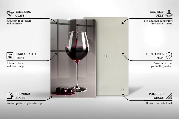 De vidrio templado Vidrio y uvas