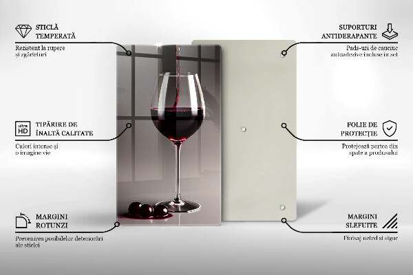 De vidrio templado Vidrio y uvas