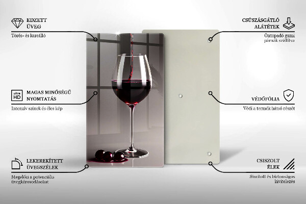 De vidrio templado Vidrio y uvas