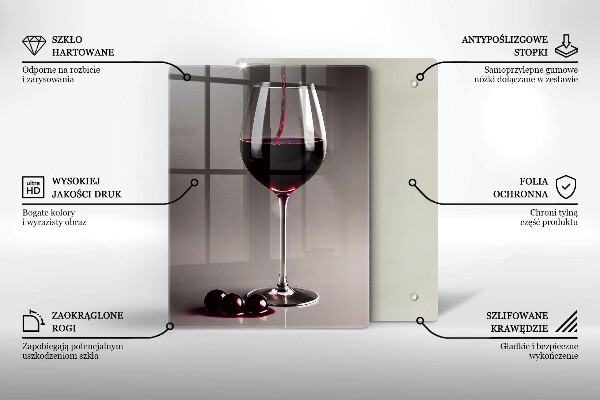 De vidrio templado Vidrio y uvas