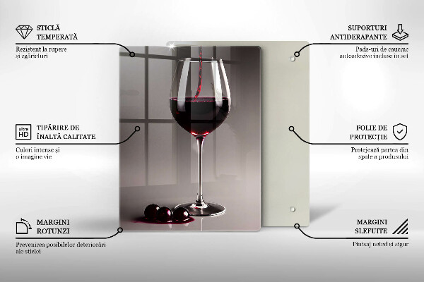 De vidrio templado Vidrio y uvas