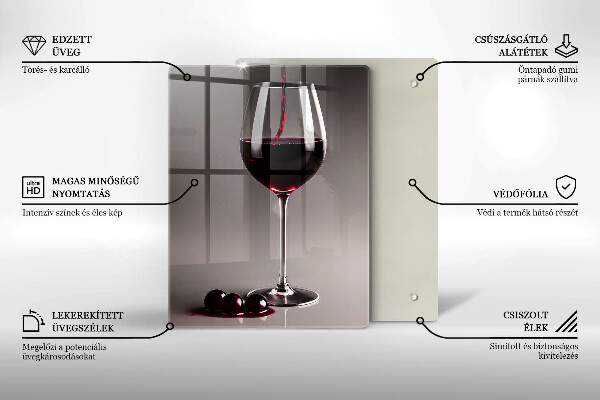 De vidrio templado Vidrio y uvas