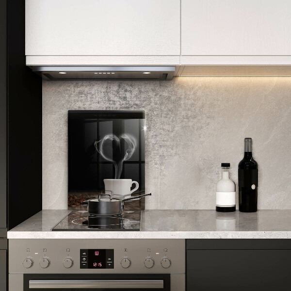 De vidrio templado Corazón de taza de café