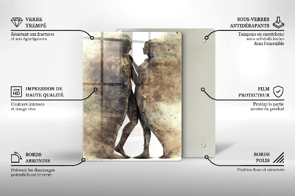 De vidrio templado Cuerpos de personas enamoradas