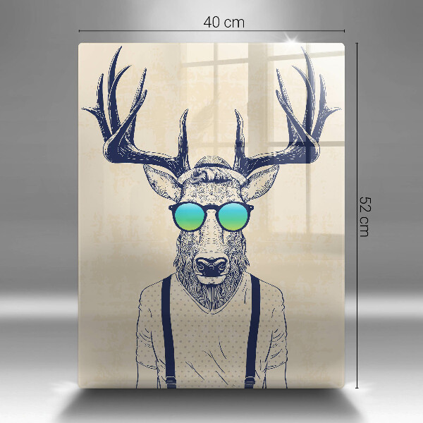 De vidrio templado Ilustración de hombre ciervo