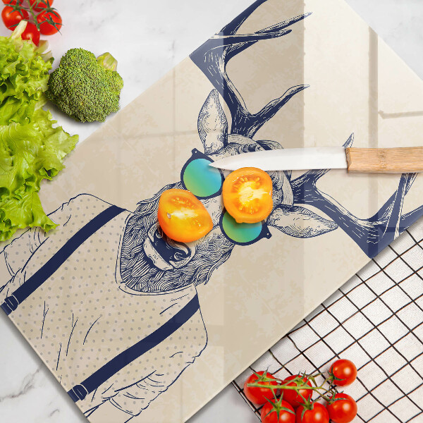 De vidrio templado Ilustración de hombre ciervo