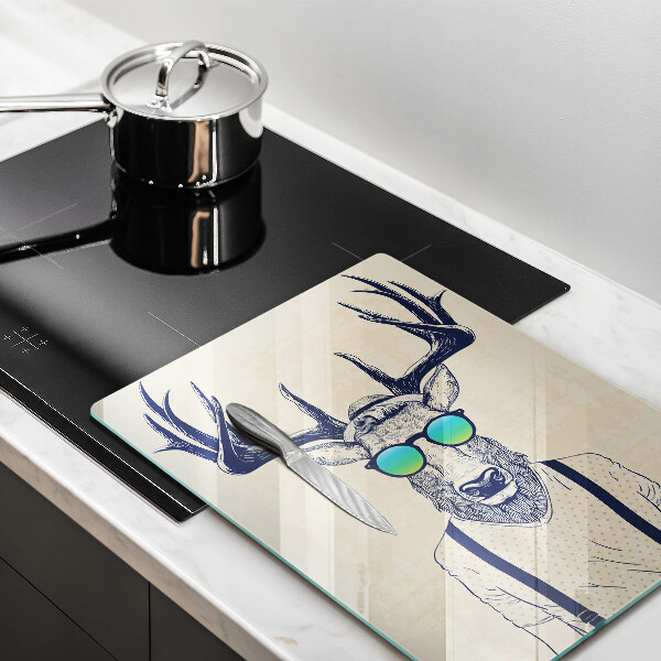 De vidrio templado Ilustración de hombre ciervo