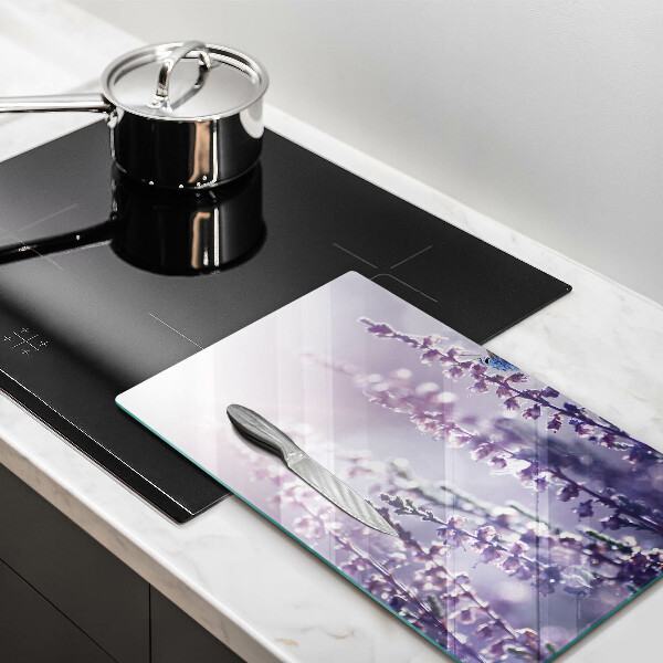 De vidrio templado Flores silvestres y mariposas