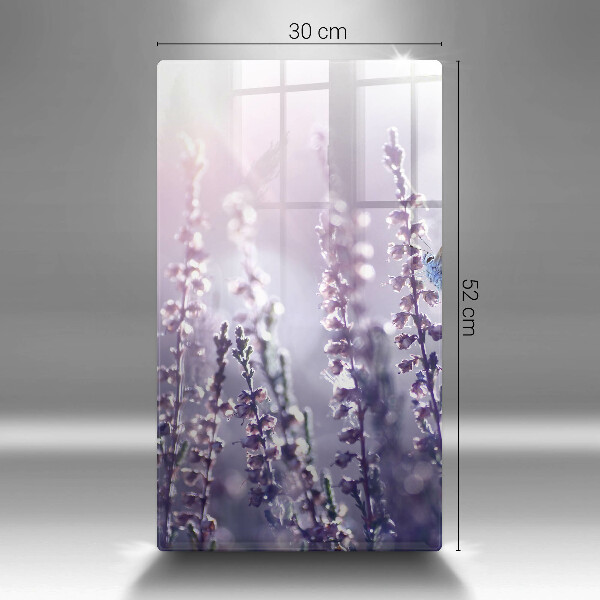 De vidrio templado Flores silvestres y mariposas