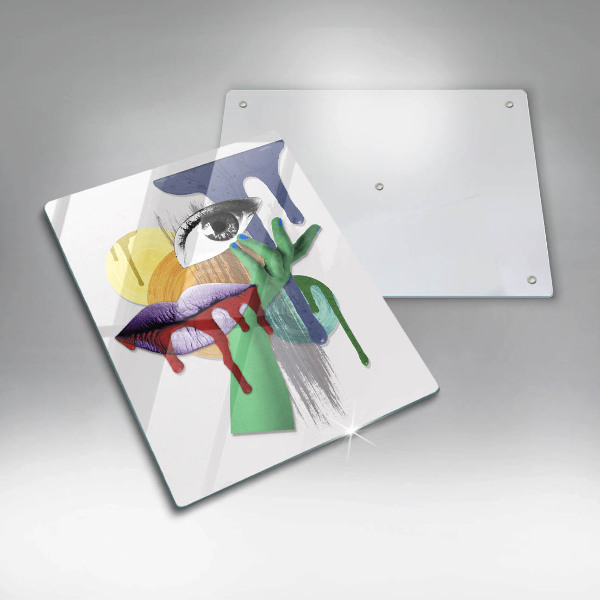 De vidrio templado Collage de arte abstracto