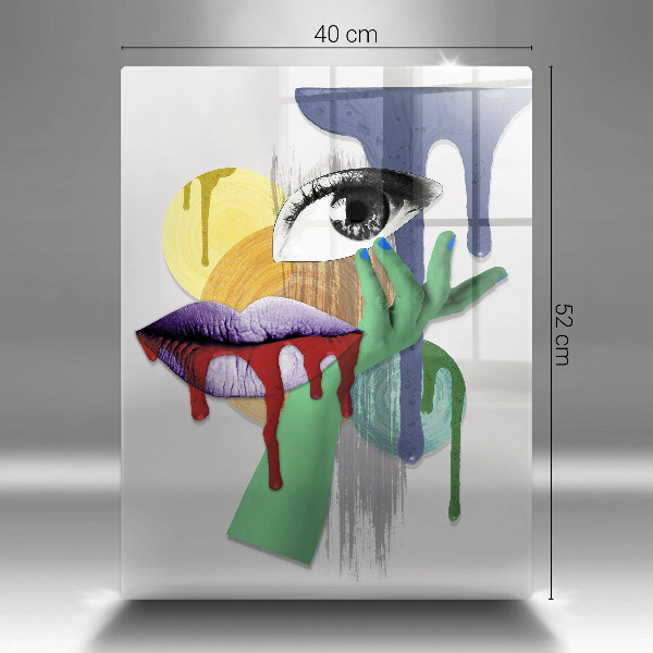 De vidrio templado Collage de arte abstracto