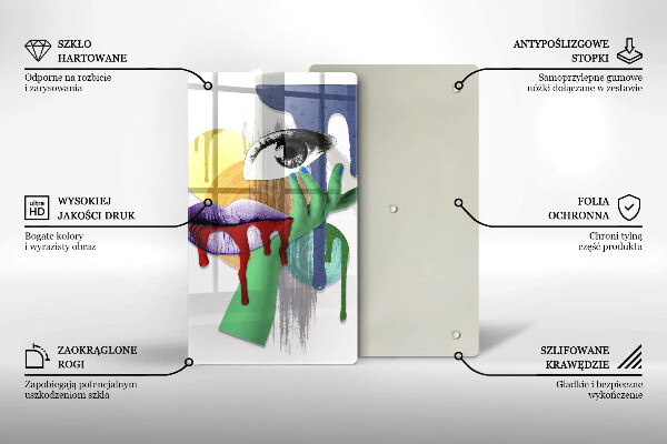De vidrio templado Collage de arte abstracto