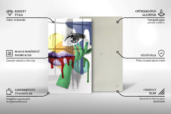 De vidrio templado Collage de arte abstracto
