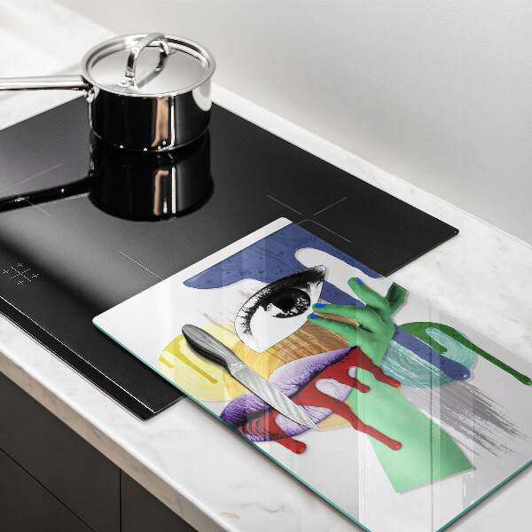 De vidrio templado Collage de arte abstracto