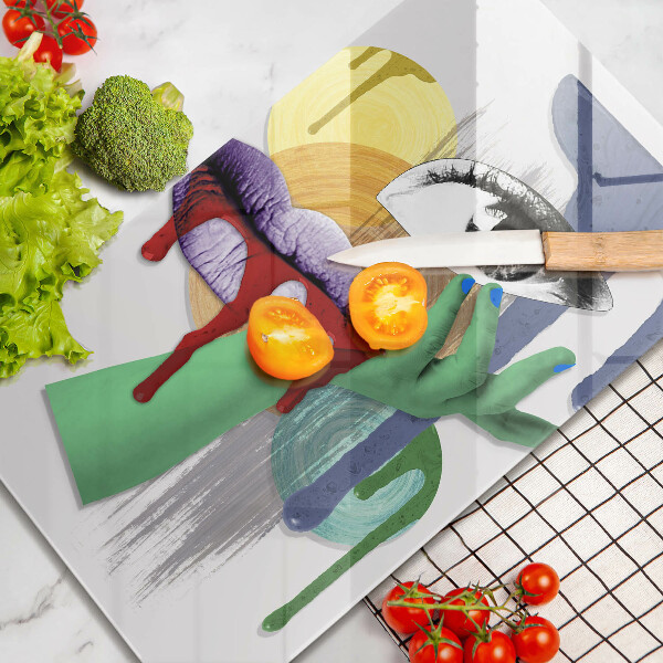 De vidrio templado Collage de arte abstracto