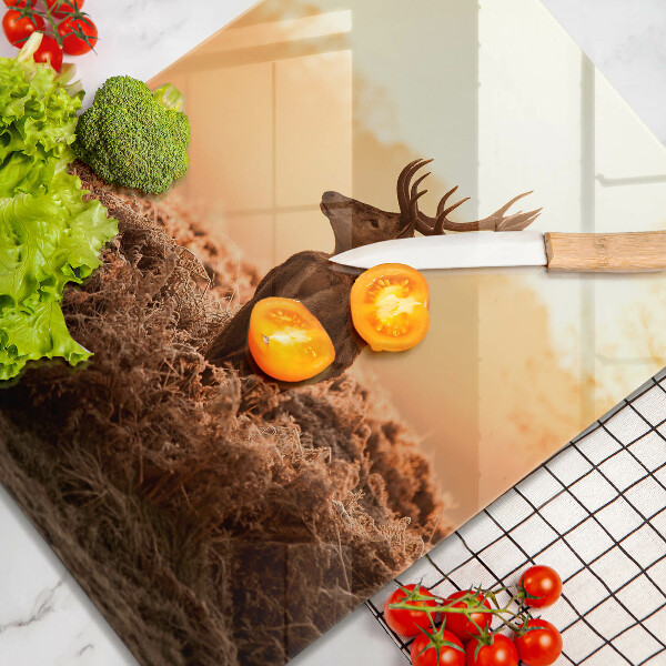 De vidrio templado Ciervo en el campo