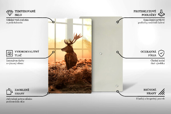 De vidrio templado Ciervo en el campo