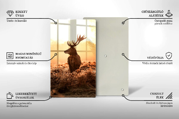 De vidrio templado Ciervo en el campo