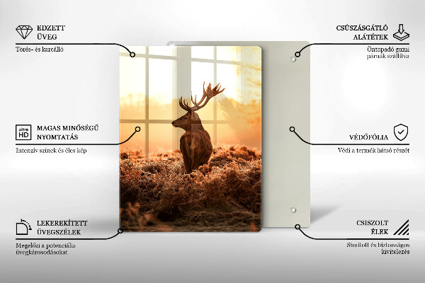 De vidrio templado Ciervo en el campo