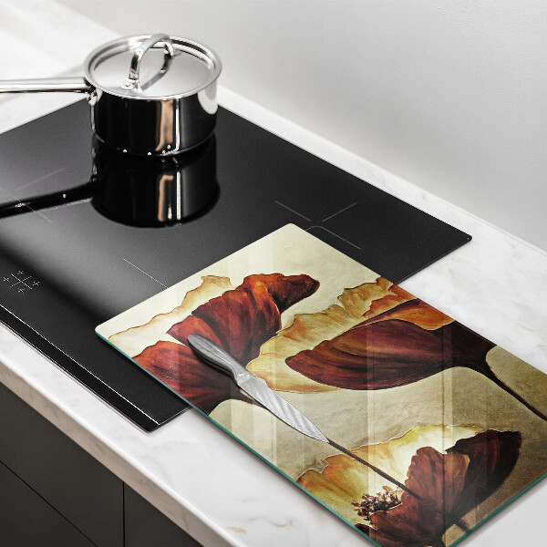 De vidrio templado Flores boho pintadas