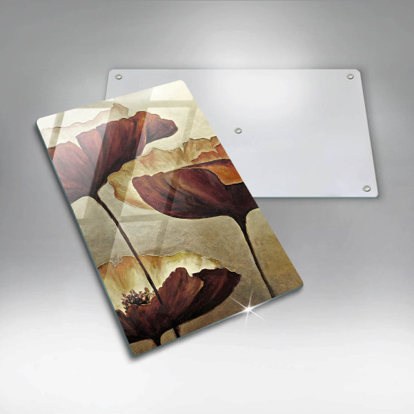 De vidrio templado Flores boho pintadas