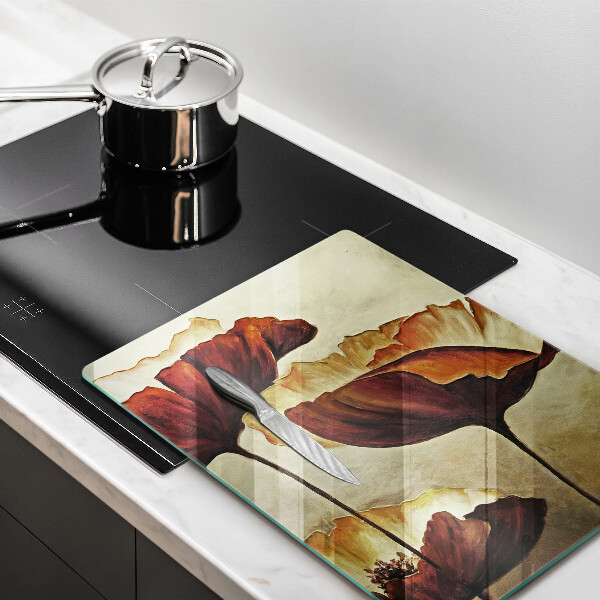 De vidrio templado Flores boho pintadas