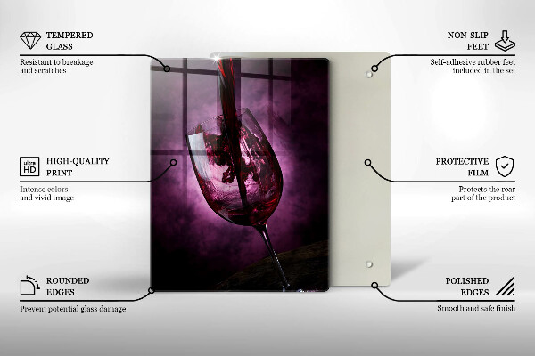 De vidrio templado Una copa de vino