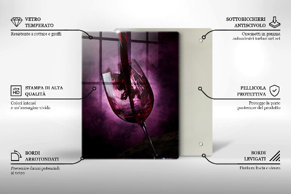 De vidrio templado Una copa de vino
