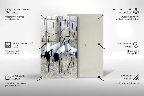 De vidrio templado grullas japonesas