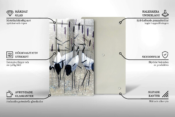 De vidrio templado grullas japonesas