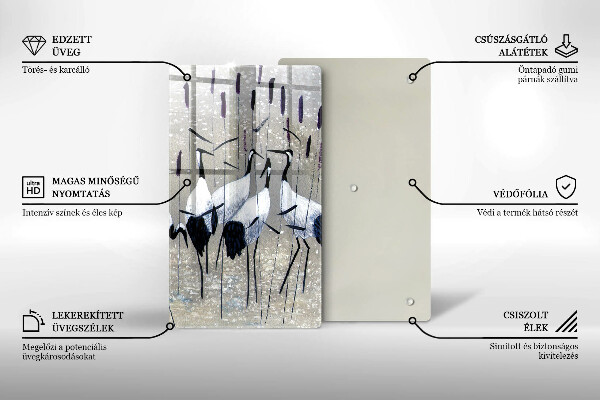 De vidrio templado grullas japonesas