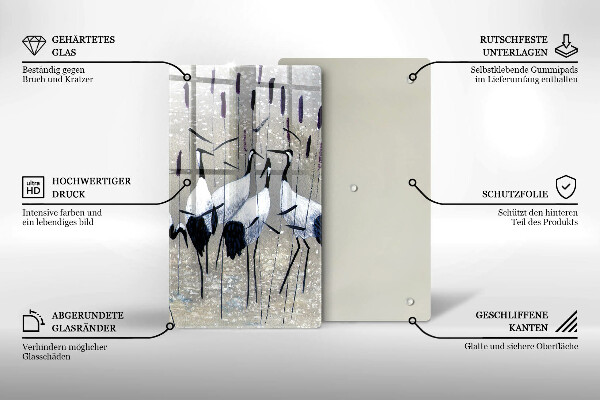 De vidrio templado grullas japonesas