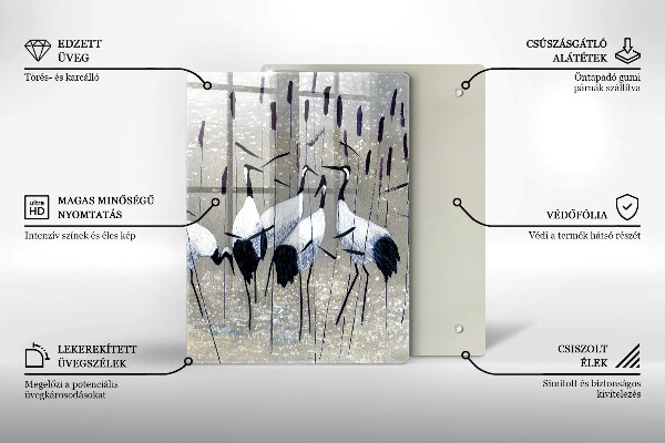 De vidrio templado grullas japonesas