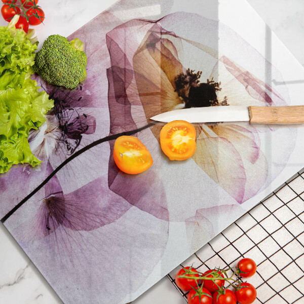 De vidrio templado flores delicadas