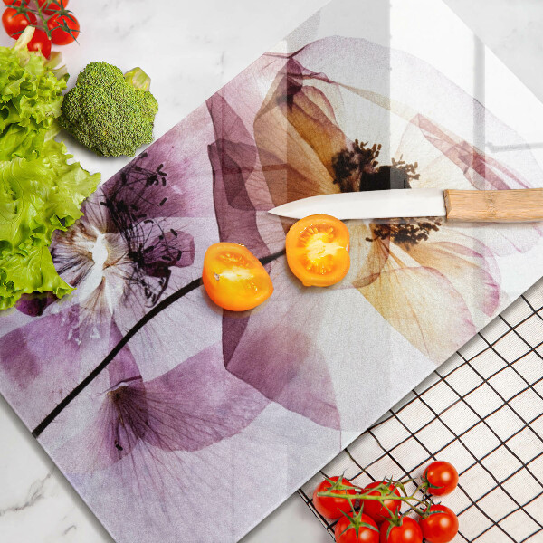 De vidrio templado flores delicadas