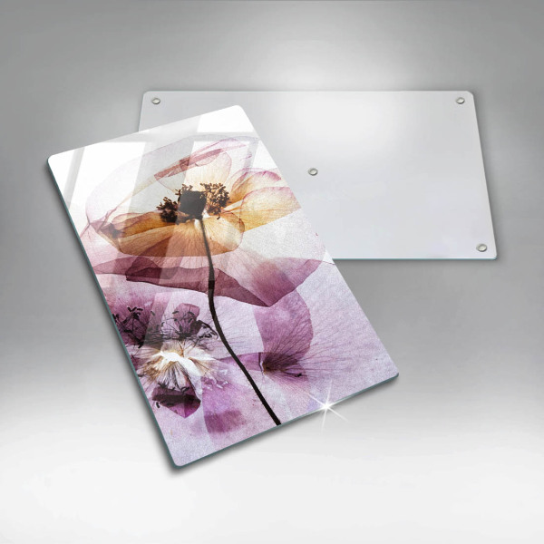 De vidrio templado flores delicadas