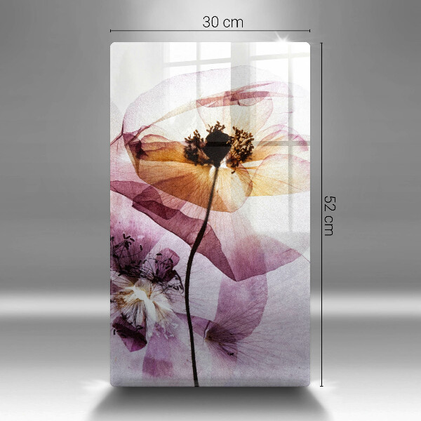 De vidrio templado flores delicadas