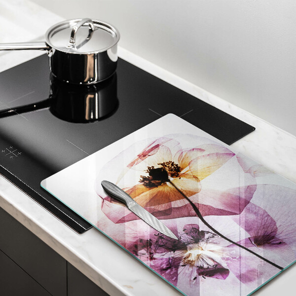 De vidrio templado flores delicadas