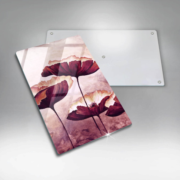 De vidrio templado pintura de flores